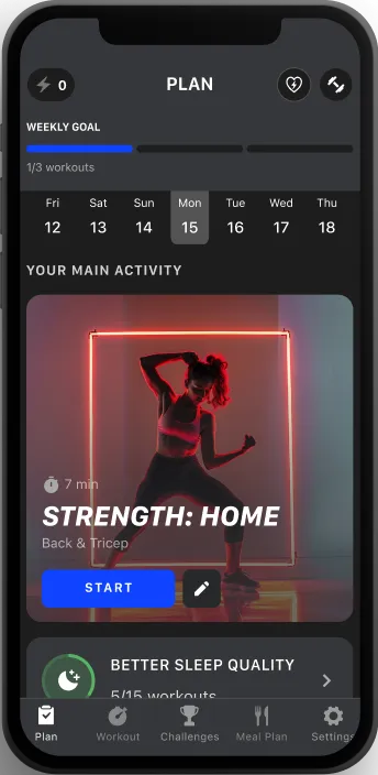 Personalized workout plan